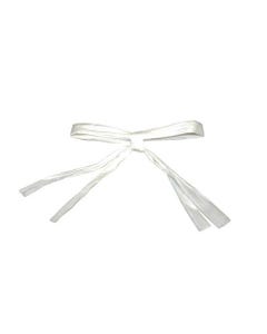 White 1/4 inch x 100 pieces Twist Tie Bows