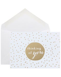 Gold Tiny Dot 'Thinking of You' Thank You Card Set