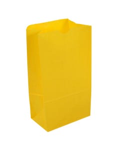 Yellow Lunch Bags Large 6 x 11 x 3 1/2