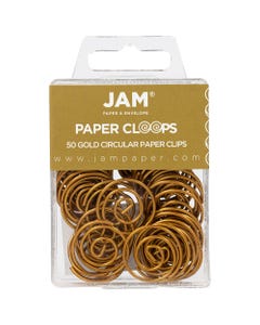 Gold Circular Shape Paper Clips