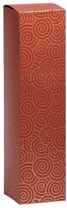 Red Gold Swirl Wine Gift Box - 3.25 x 3.25 x 13.25