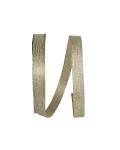 Natural/Gold Linen 7/8 Inch x 100 Yards Ribbon