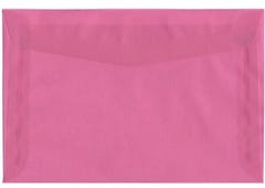 Pink Rosebud Translucent 30lb 6 x 9 Booklet Envelopes