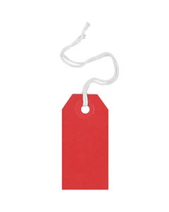 Red Tiny Gift Tag 2 3/4 x 1 3/8