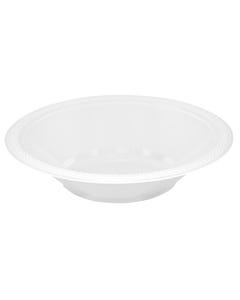 Small 12 oz White Plastic Bowls - Pack of 20