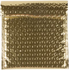 6 x 6 1/2 Bubble Mailer with Peel & Seal - Gold Metallic
