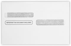 W-2 /1099 Double Window Envelopes (5 5/8 x 9) - White with Security Tint