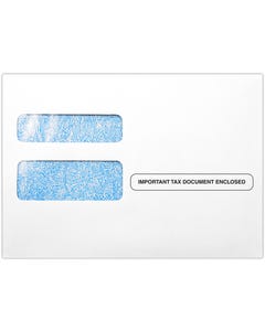W-2 /1099 Tax Double Window Envelopes (5 3/4 x 8) - White