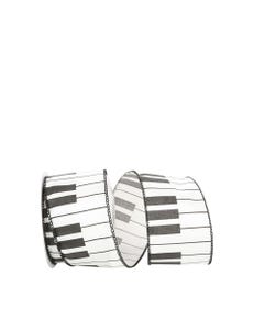 Piano Keys White & Black 2 1/2 Inch x 10 Yards Ribbon
