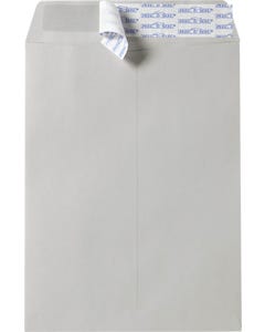 Gray Kraft 28lb 9 1/2 x 12 1/2 Open End Envelopes with Peel & Seal
