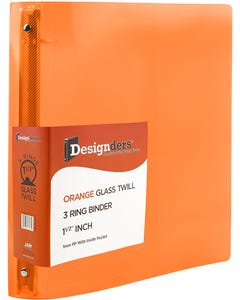 Orange Plastic 1.5 Inch Binder