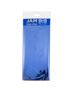 Blue Mylar Shiny Tissue Paper Pack - 20" x 26" (3 Sheets)