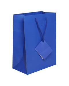 Blue Matte Medium 8 x 10 x 4 Gift Bag