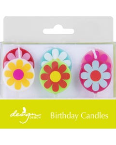 Groovy Flowers Candles - Pack of 6