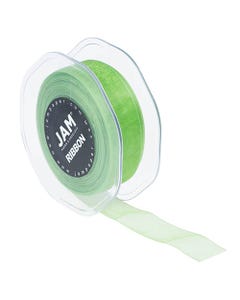 Apple Lime Green Sheer Ribbon 7/8 Inches Wide x 25 Yards Sheer Ribbon