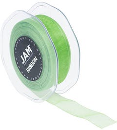Apple Lime Green 7/8 Inches x 25 Yards Sheer Ribbon