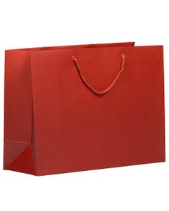 Dark Red Matte Gift Bag - X-Large - 16 x 12 x 6