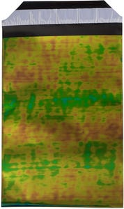 5 1/4 x 8 Open End Envelopes with Peel & Seal - Green Metallic Foil