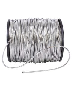 Metallic Silver Elastic String Tie 1/16 Inch x 500 Yards Roll