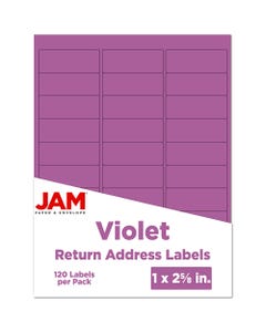 Violet Purple 1 x 2 5/8 Labels 120 labels per Pack