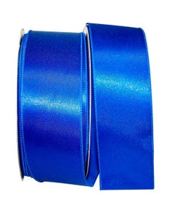 Royal Blue Satin 50 Yard Wired Edge Ribbon Roll 2 1/2" Wide Ribbon