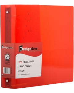 Red Plastic 2 Inch Binder