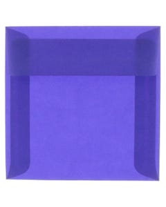 6 x 6 Square Envelope - Primary Blue Translucent