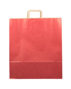 Red Pinstripe English Handle Red Kraft XXX Large 17 x 20 x 5 1/2 Gift Bag