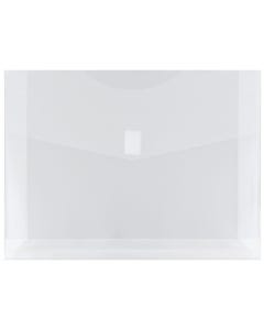 Clear 9 3/4 x 13 2 inch Expansion VELCRO Brand Closure Plastic Envelope