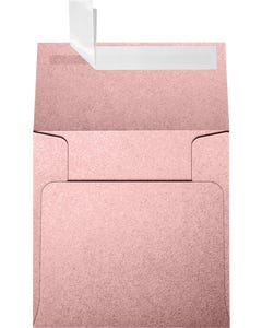 3 1/4 x 3 1/4 Square Envelope w/Peel & Seal - Misty Rose Metallic