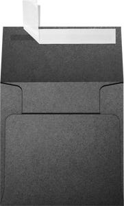 Anthracite Black Metallic 4 x 4 Square Envelopes with Peel & Seal