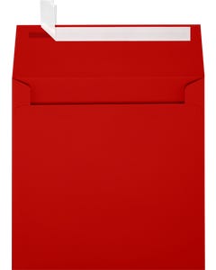 5 x 5 Square Envelope w/Peel & Seal - Holiday Red