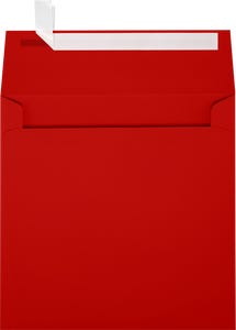 5 x 5 Square Envelopes with Peel & Seal - Red