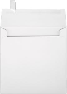 5 1/4 x 5 1/4 Square Envelopes with Peel & Seal - White 100% Recycled