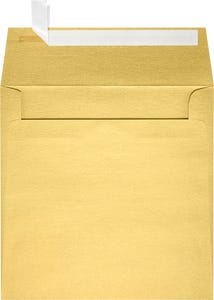 Gold Metallic 32lb 5 1/2 x 5 1/2 Square Envelopes with Peel & Seal