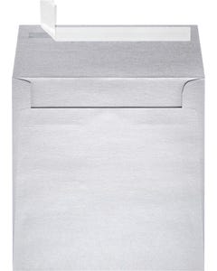 6 x 6 Square Envelopes with Peel & Seal - Silver Metallic