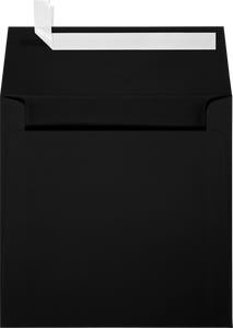 6 x 6 Square Envelopes with Peel & Seal - Black Linen