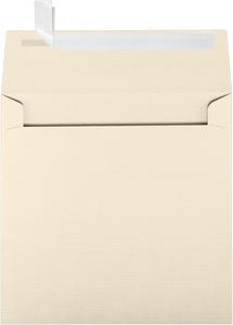 Natural Linen 32lb 6 1/2 x 6 1/2 Square Envelopes with Peel & Seal