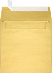 8 1/2 x 8 1/2 Square Envelopes with Peel & Seal - Gold Metallic
