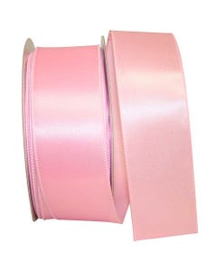 Pink Satin 50 Yard Wired Edge Ribbon Roll 2 1/2" Wide Ribbon
