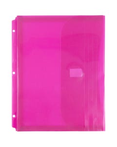 Pink Letter Booklet 9 3/4 x 13 VELCRO Brand Closure Plastic Envelope