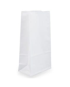 White Kraft Lunch Bags X Large 6 1/4 x 3 13/16 x 12 1/2