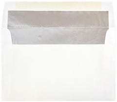 A10 Invitation Envelopes (6 x 9 1/2) - White with Silver Foil