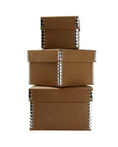 Natural Kraft Set of 3 1 of each size in 1 color Gift Boxes
