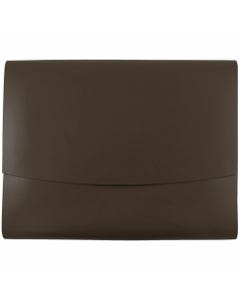 Dark Brown Italian Leather Snap 10 x 13 Portfolio