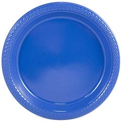 Blue Plastic Plates - Medium - 9 Inch - 20 Pack