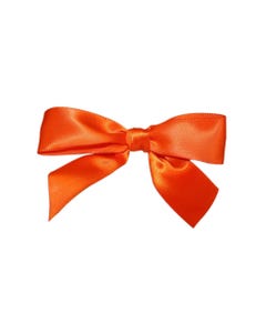Orange Satin 7/8 Inch x 100 Pieces Twist Tie Bows