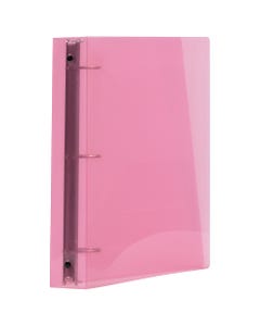 Pink Plastic 1.5 Inch Binder