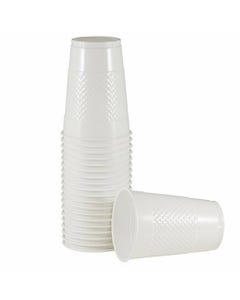 White Plastic 16 oz Cups - Pack of 20