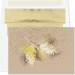 Minimalist Pine Foil Holiday Cards